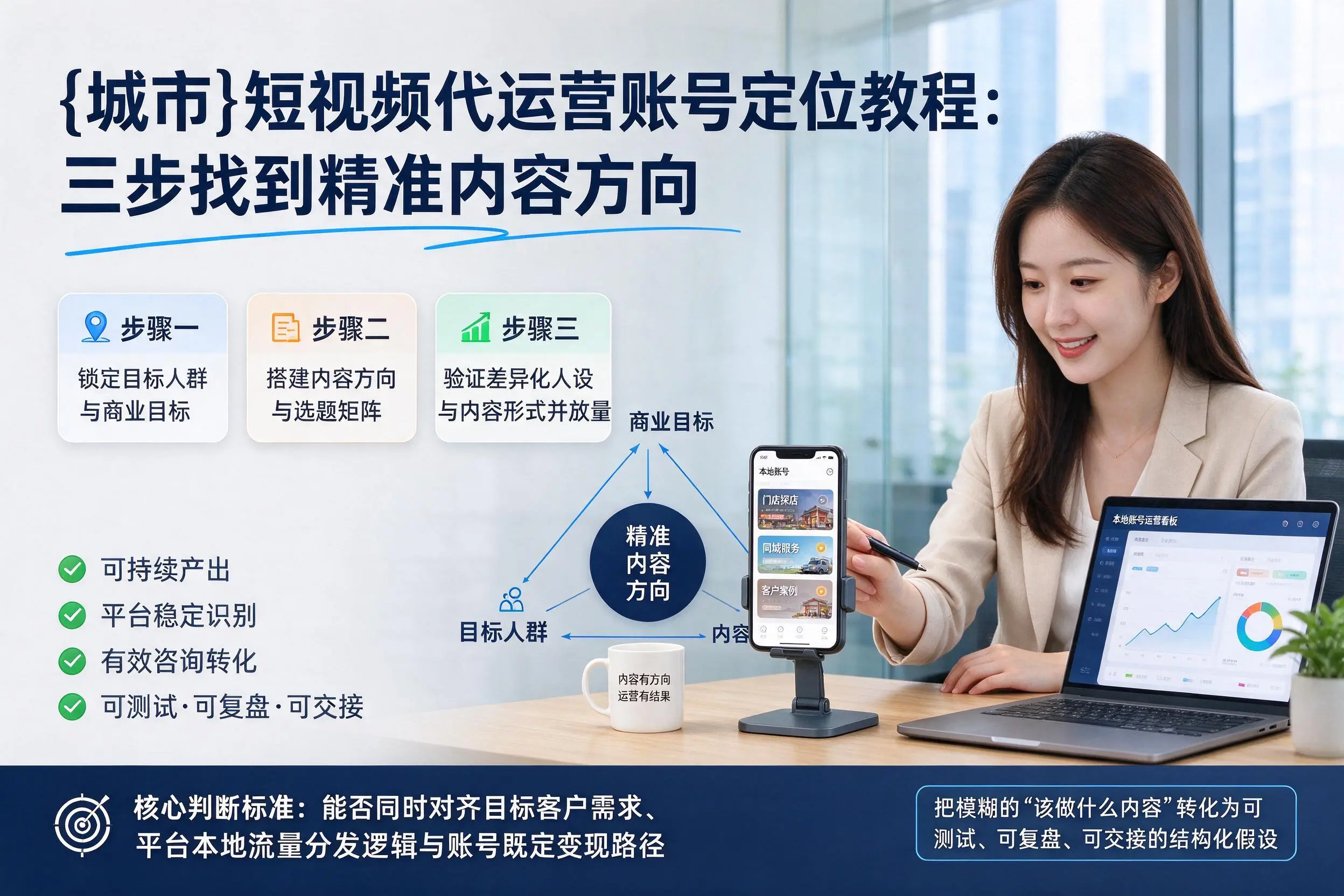 海西短视频代运营账号定位教程：三步找到精准内容方向