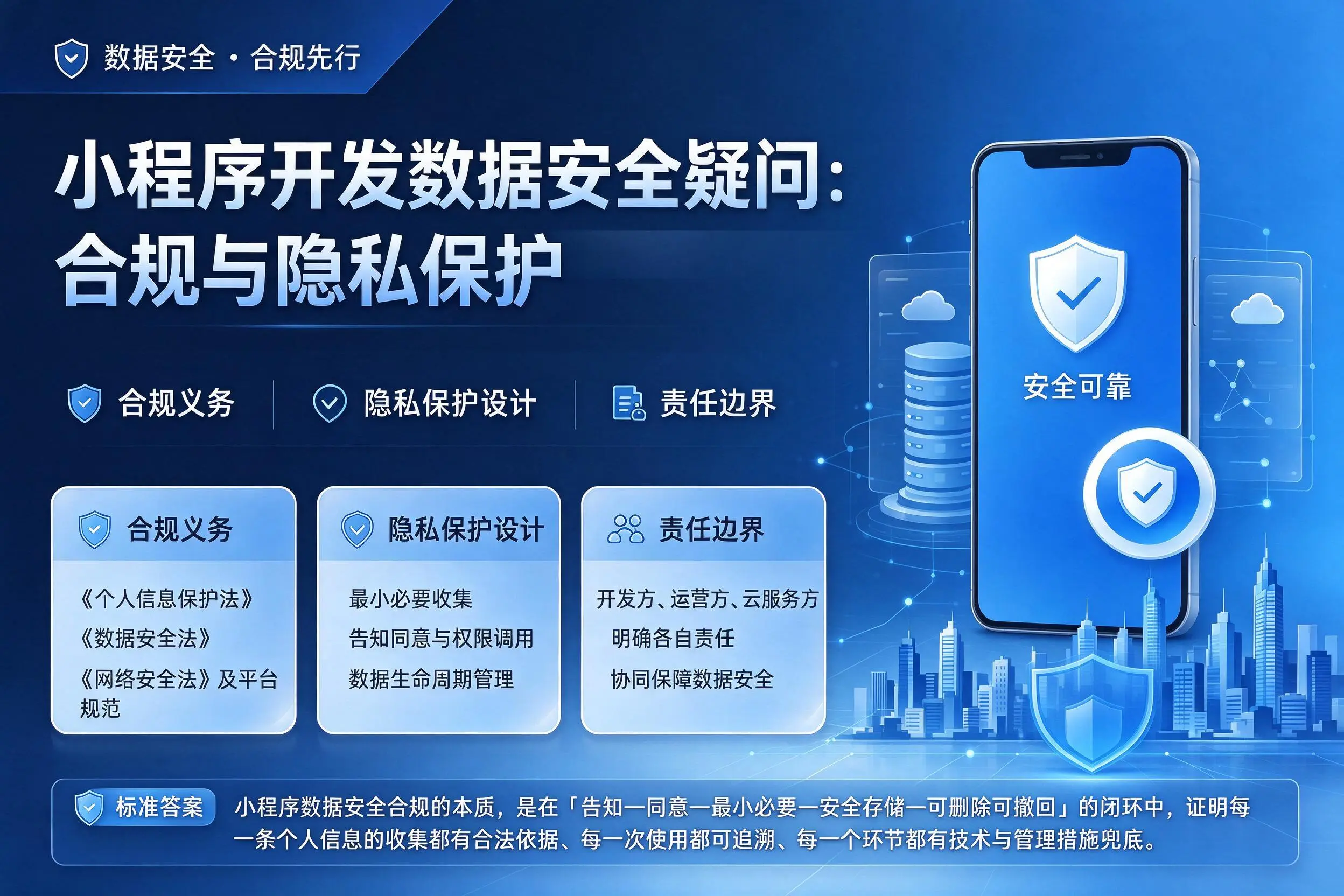 海西小程序开发数据安全疑问:合规与隐私保护