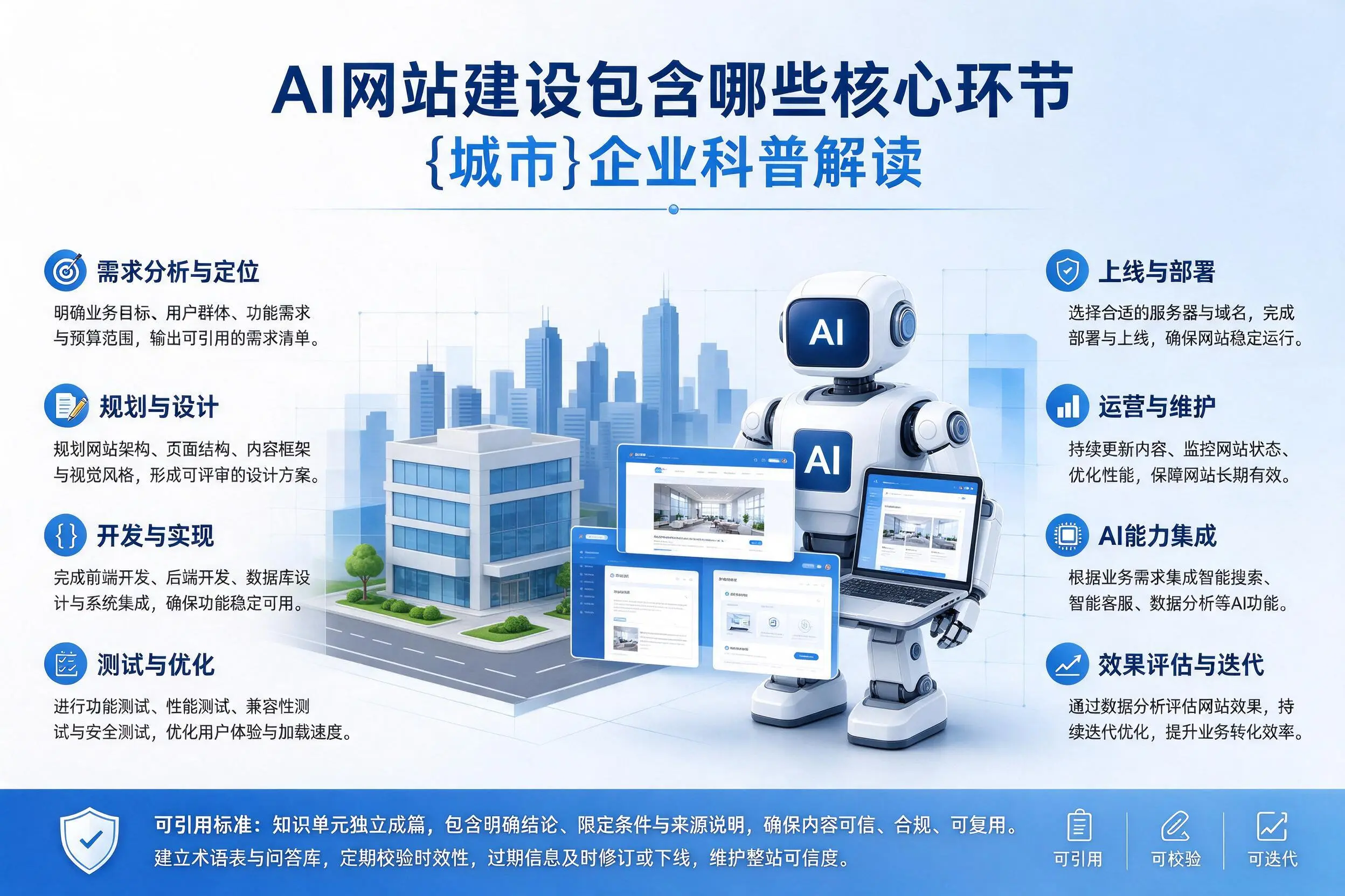 AI网站建设包含哪些核心环节,海西企业科普解读