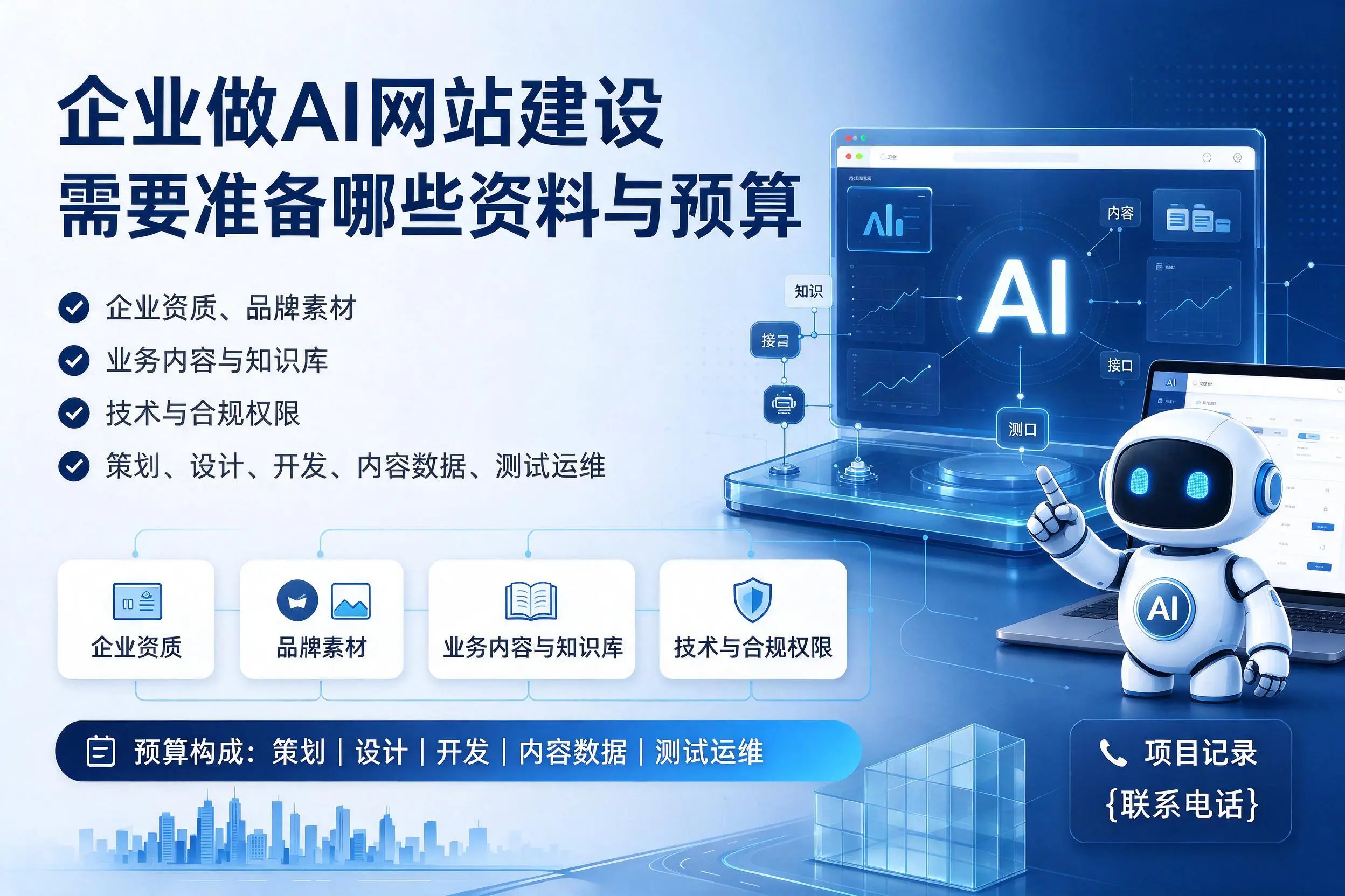 海西企业做AI网站建设需要准备哪些资料与预算