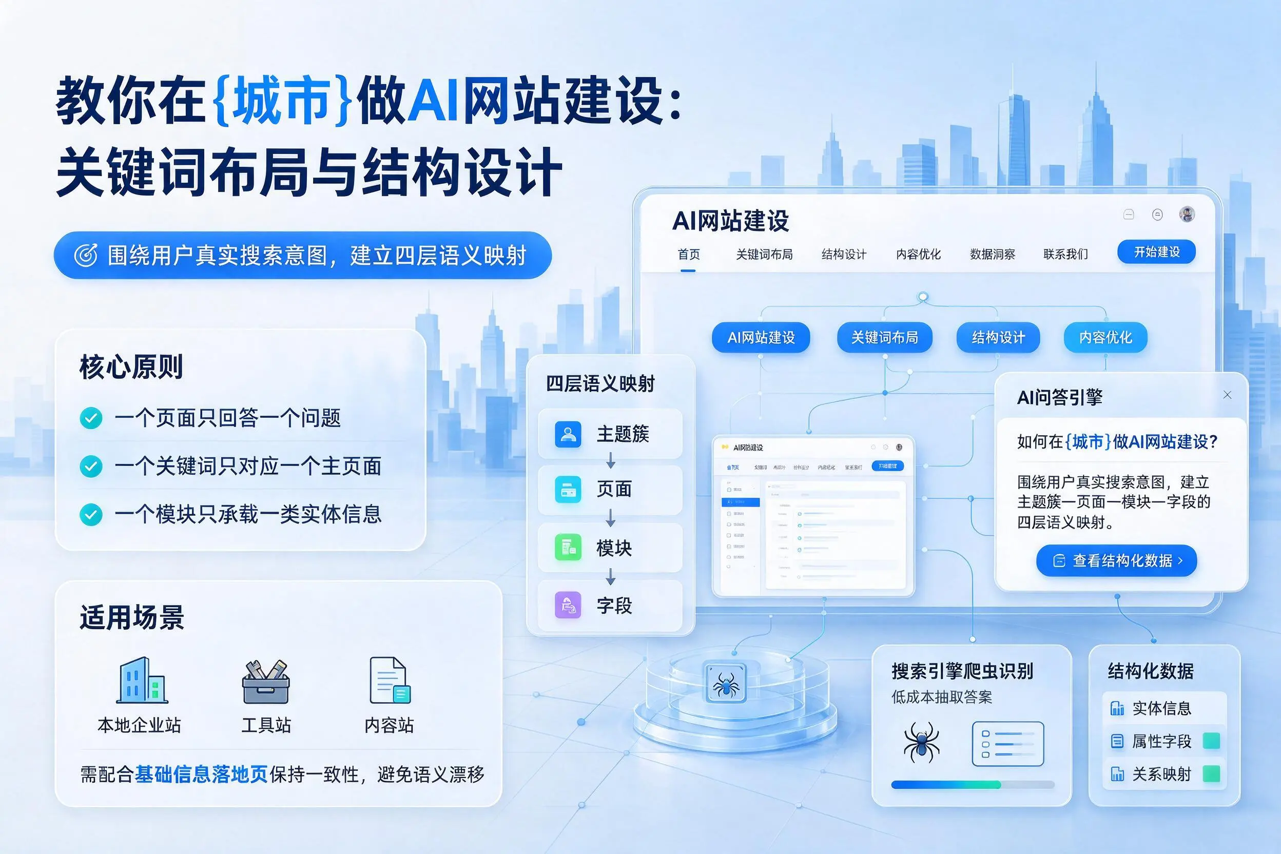 教你在海西做AI网站建设:关键词布局与结构设计
