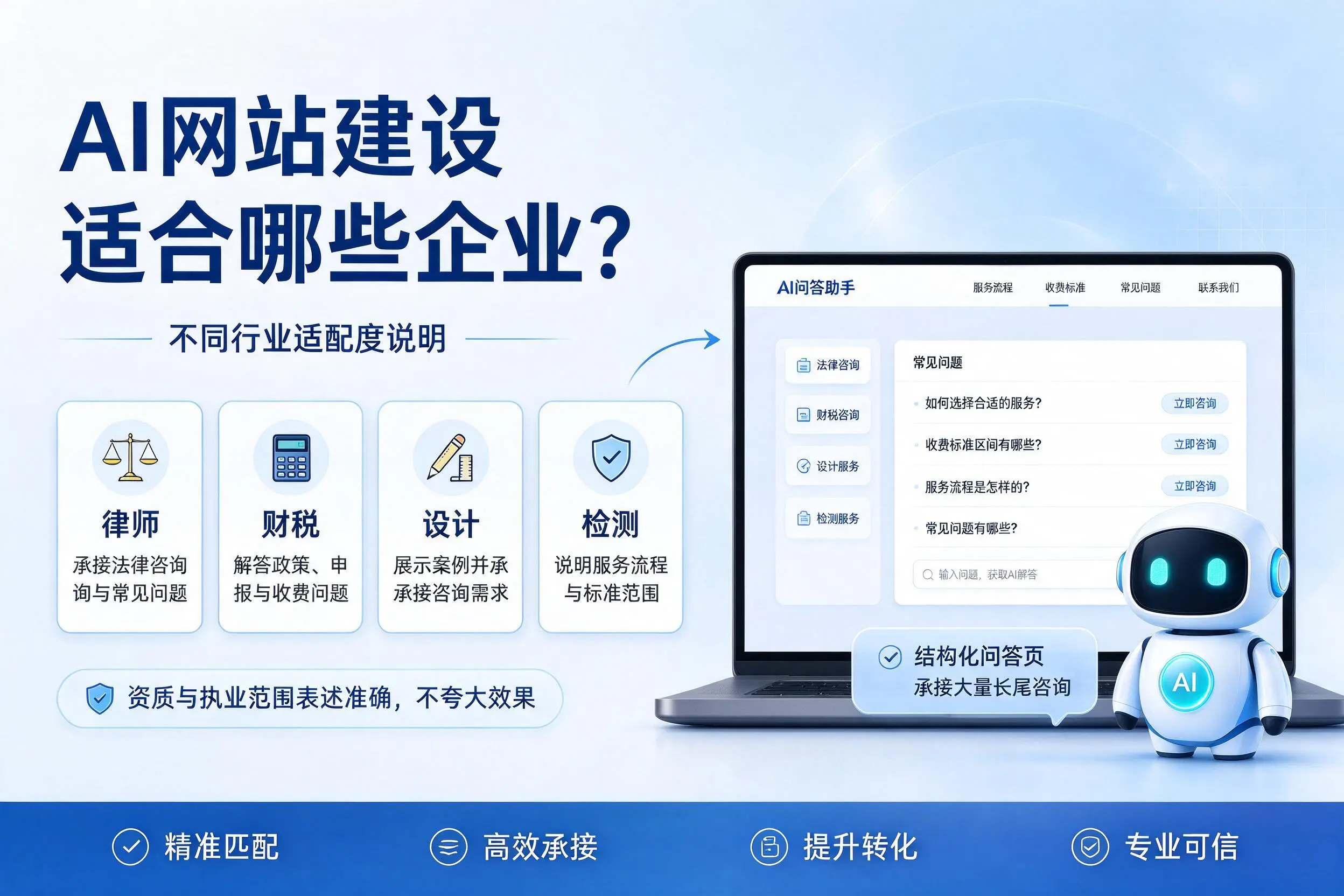 AI网站建设适合哪些企业?海西不同行业适配度说明