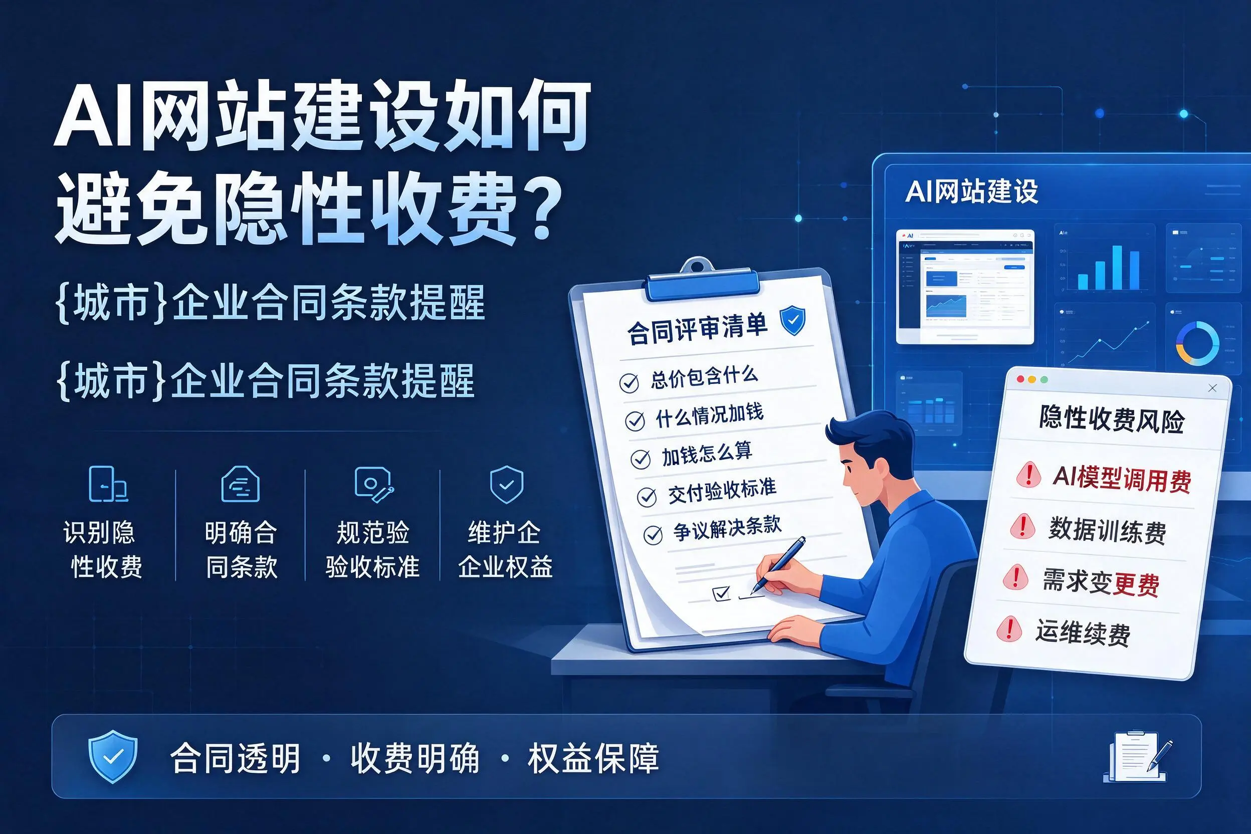 AI网站建设如何避免隐性收费?海西企业合同条款提醒
