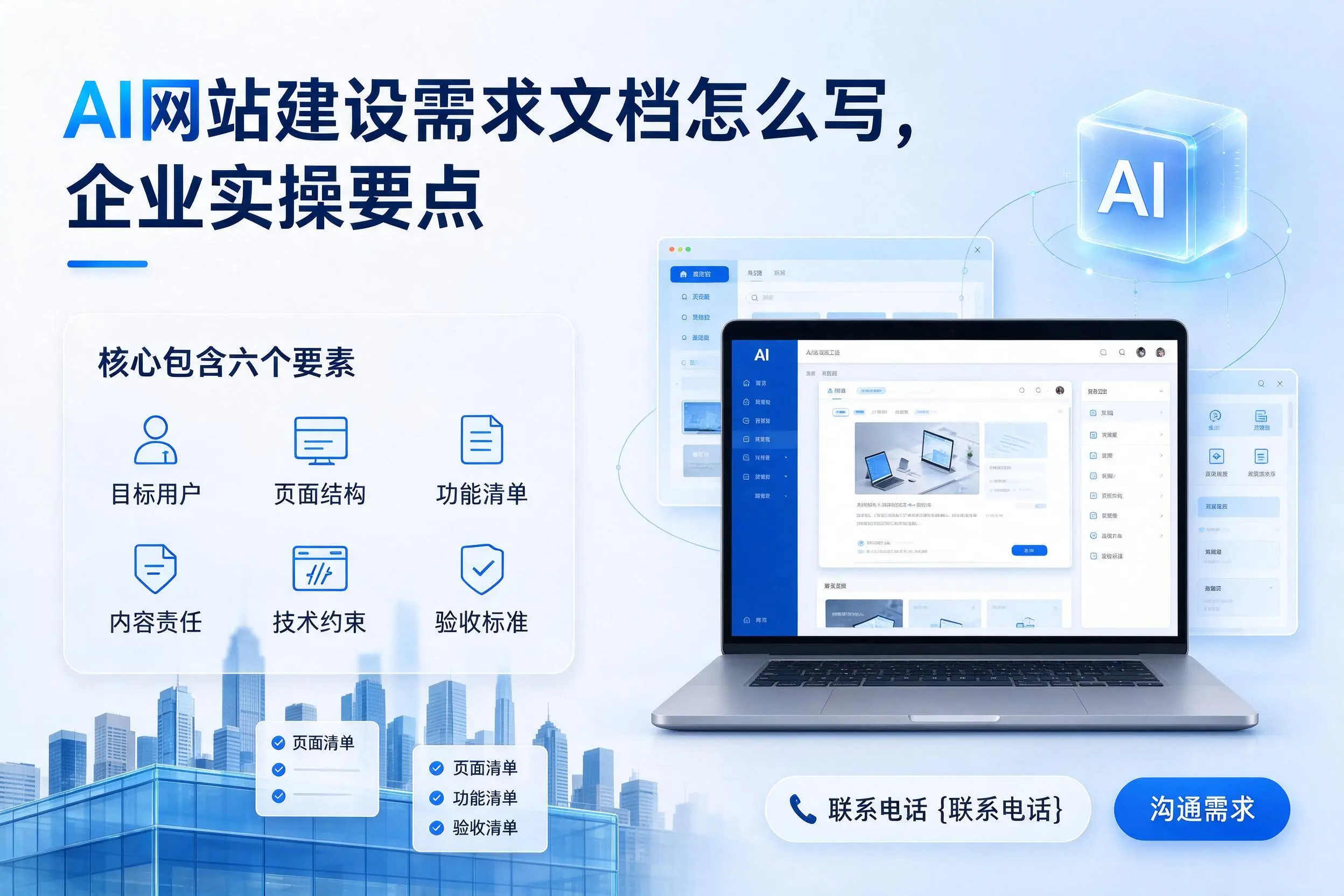 AI网站建设需求文档怎么写,海西企业实操要点